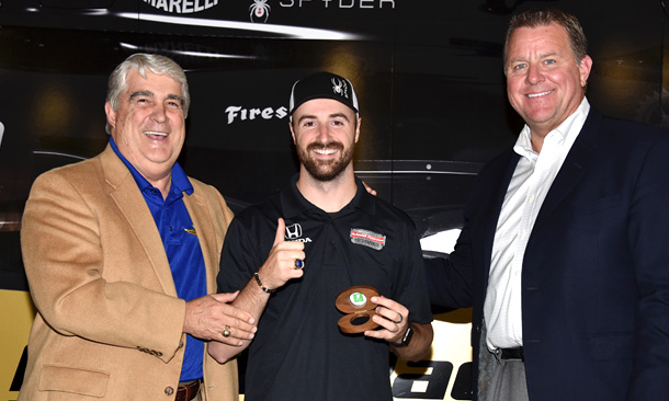 James Hinchcliffe Receives his Indianapolis 500 Starter Ring