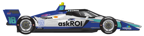 Driver of the #18 Rinus VeeKay's Car Livery