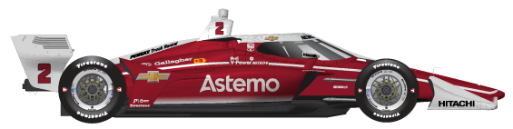 Josef Newgarden car side profile