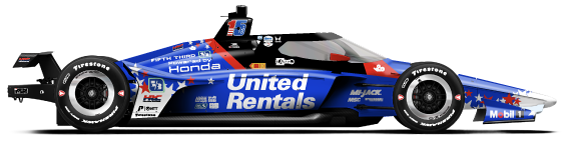 Graham Rahal car side profile