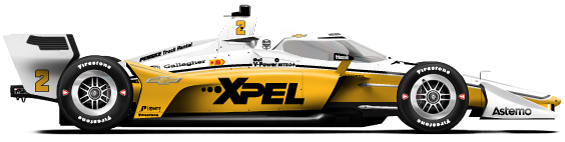 Josef Newgarden car side profile