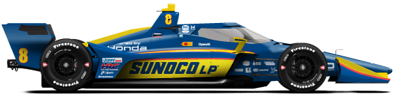Driver of the #8 Kyffin Simpson's Car Livery