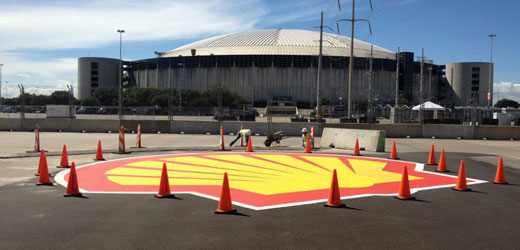 Track preparations in Houston