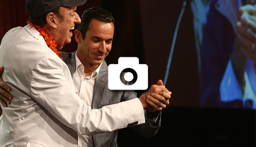 Helio Castroneves and Jim Nabors