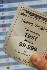 Pit Lane Speeding Ticket
