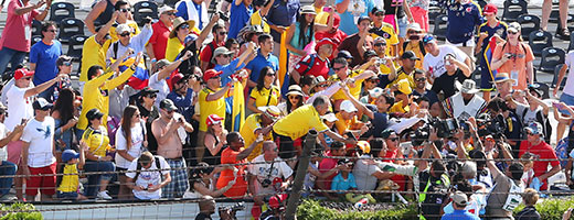 Colombian fans at Pocono