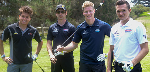Sebastian Saavedra, Josef Newgarden, Simon Pagenaud, Mikhail Aleshin