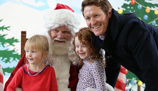 Scott Dixon and Santa Claus