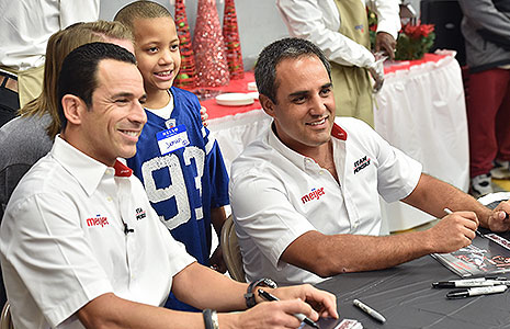Juan Pablo Montoya and Helio Castroneves
