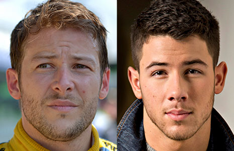 Marco Andretti and Nick Jonas