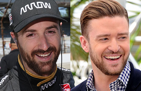 James Hinchcliffe and Justin Timberlake