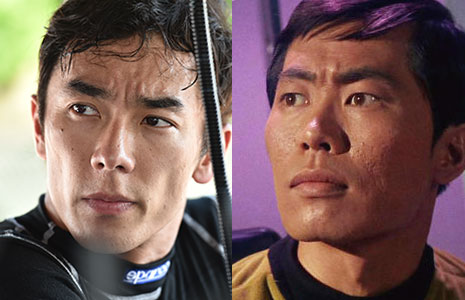 Takuma Sato and George Takei