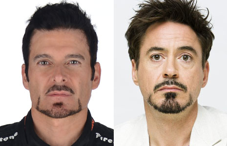 Alex Tagliani and Robert Downey Jr.