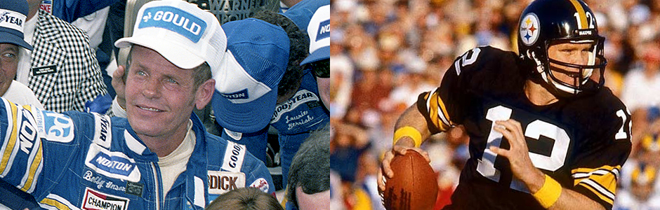 Bobby Unser and Terry Bradshaw