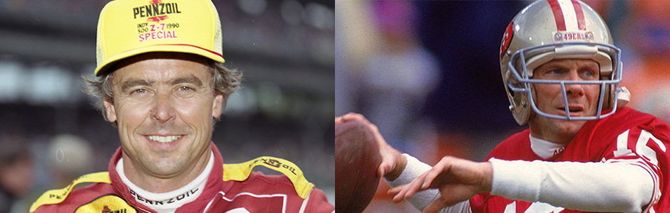 Rick Mears and Joe Montana