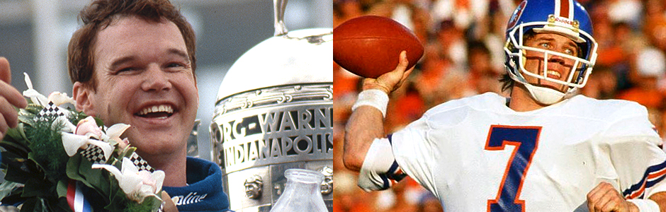 Al Unser Jr. and John Elway