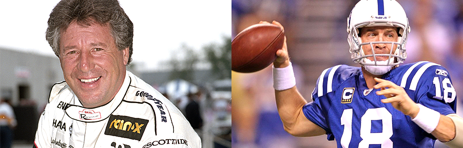 Mario Andretti and Peyton Manning