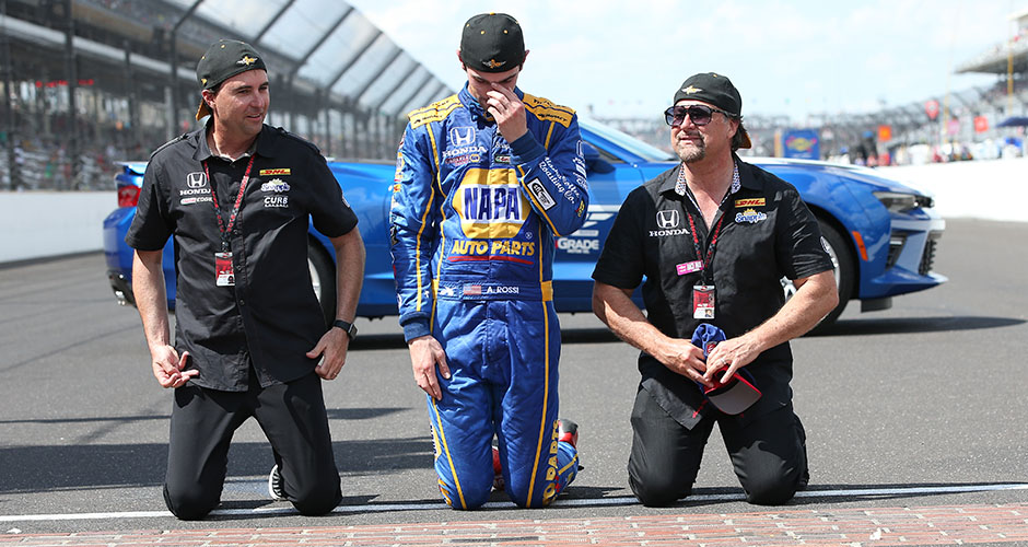 Bryan Herta, Alexander Rossi and Michael Andretti