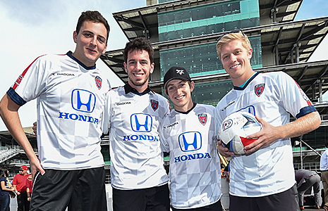 Stefan Wilson, Dalton Kellett, Zach Veach, and Spencer Pigot