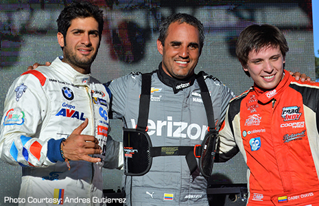 Gustavo Yacaman, Juan Pablo Montoya, and Gabby Chaves