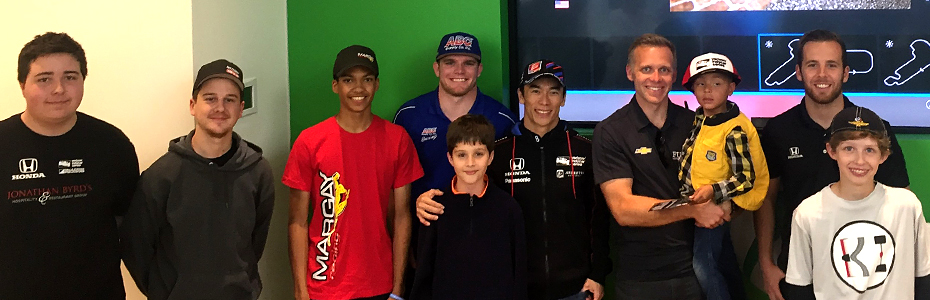 Conor Daly, Takuma Sato, Ed Carpenter, and Ed Jones