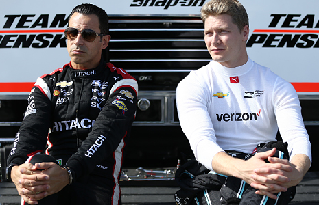Helio Castroneves and Josef Newgarden