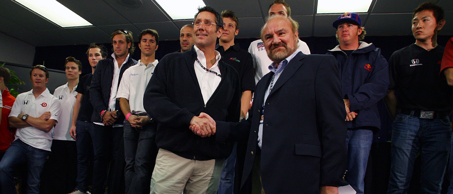 Tony George and Kevin Kalkhoven