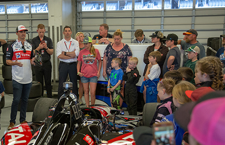 Graham Rahal and USAC .25 midget kids