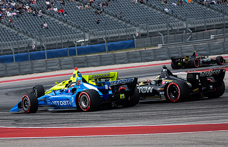 Rosenqvist, Hinchcliffe battle on track COTA