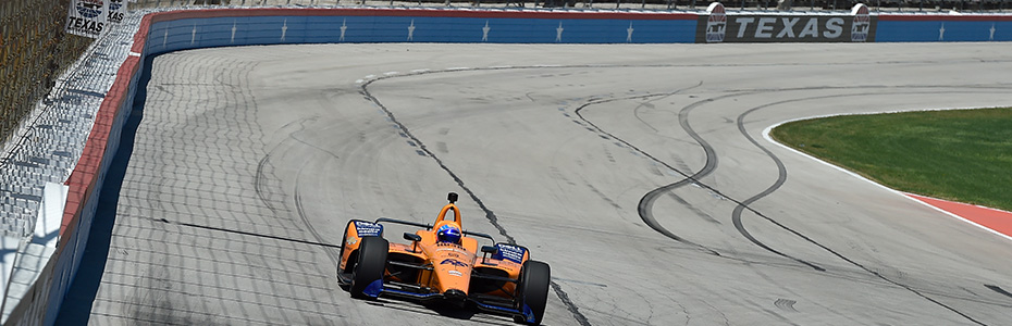 Fernando Alonso on track Texas Motor Speedway
