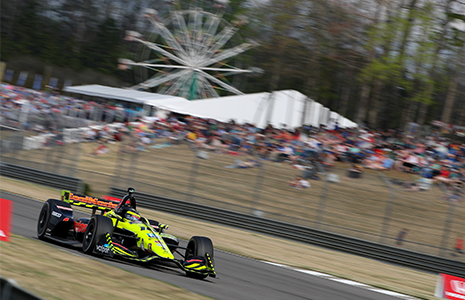 Sebastien Bourdais on track Barber
