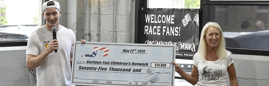 Josef Newgarden and Clea Newman 