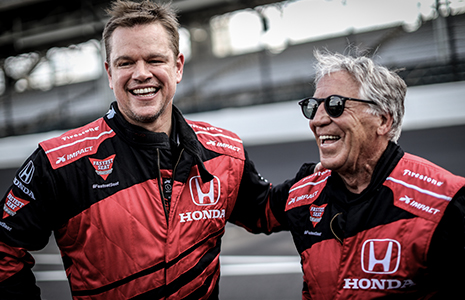 Matt Damon and Mario Andretti