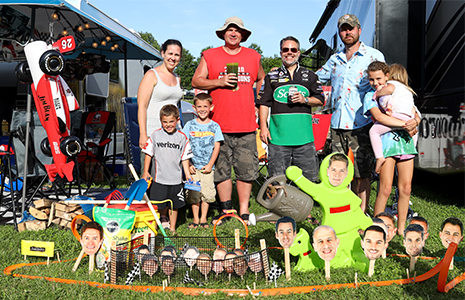 Road America campers with driver garden