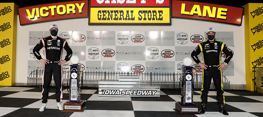 Team Penske's Josef Newgarden and Simon Pagenaud swept the Iowa doubleheader.