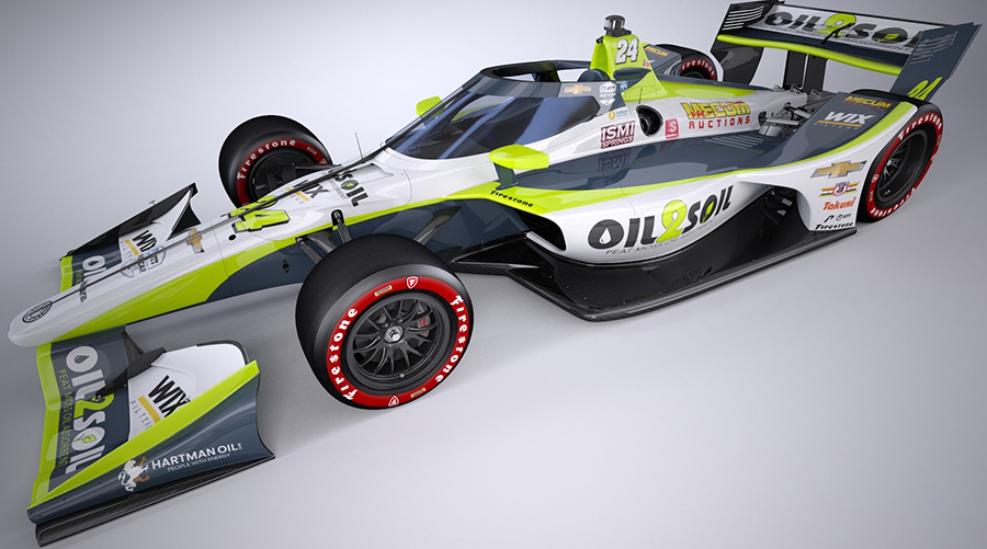 Sage Karam's car for the  INDYCAR Harvest GP