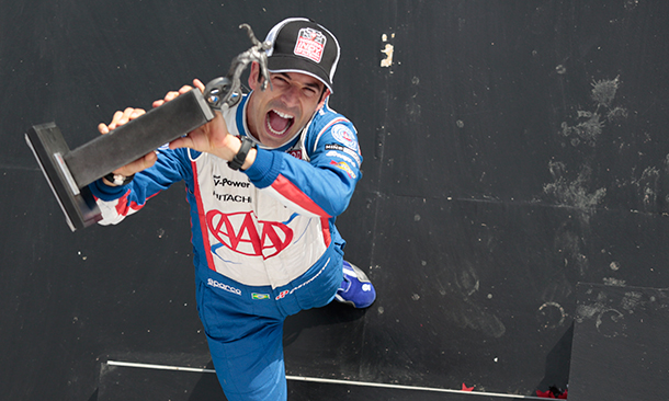 Castroneves claims 3rd Place Trophy at Barber