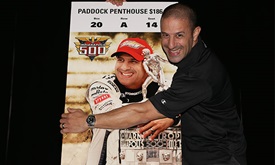 Thumbnail for Kanaan unveils ticket artwork for Indy 500