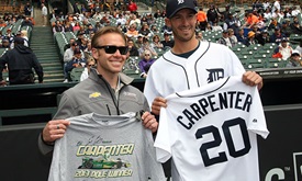 Thumbnail for Ed Carpenter throws a strike at Comerica Park