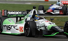 Thumbnail for Bourdais tops the initial session on Indy course