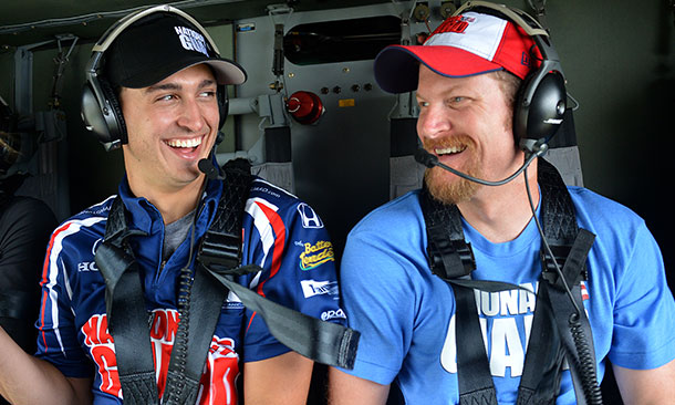 Graham Rahal and Dale Earnhardt, Jr.