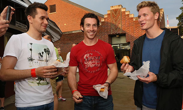 Mikhail Aleshin, Simon Pagenaud, and Josef Newgarden