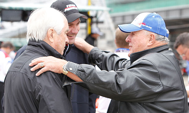 A.J. Foyt, Roger Penske, and Tim Cindric
