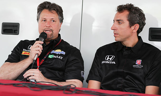 Michael Andretti and Justin Wilson