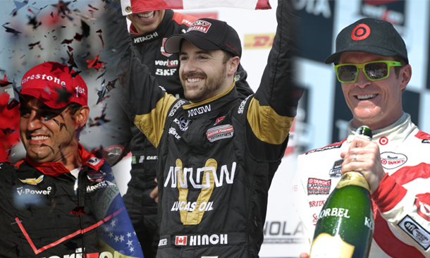 Juan Pablo Montoya, James Hinchcliffe, Scott Dixon