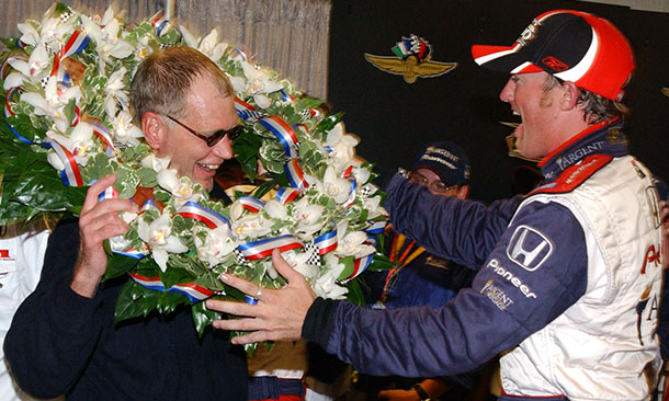 David Letterman and Buddy Rice