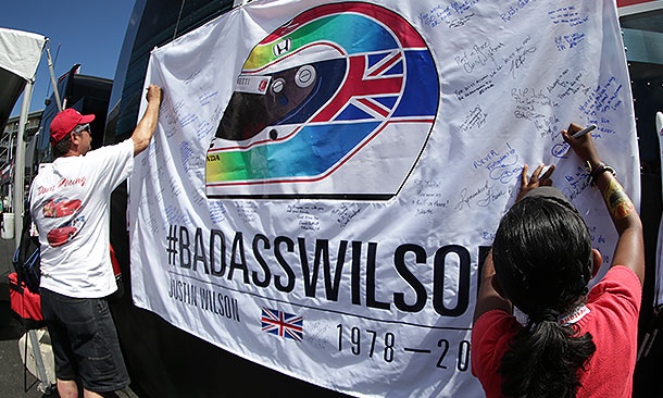 Justin Wilson Tribute Flag