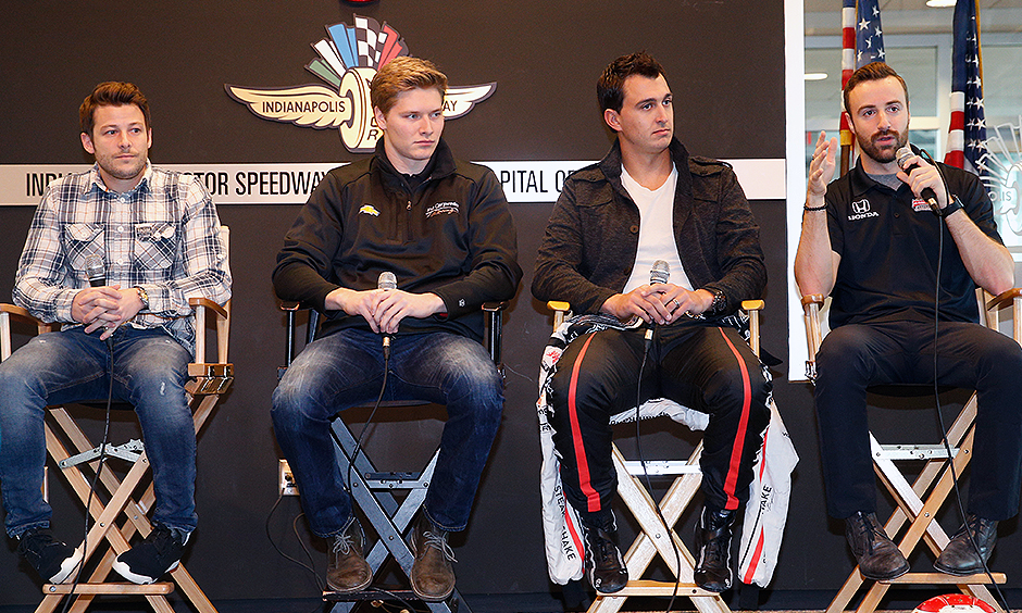 Marco Andretti, Josef Newgarden, Graham Rahal, and James Hinchcliffe
