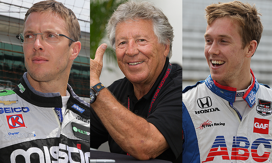 Mario Andretti, Sebastien Bourdais, and Jack Hawksworth