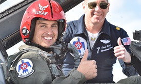 Thumbnail for Thrill ride in Thunderbirds F-16 leaves Rahal soaring